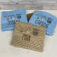 Personalised Blue or Camel Baby Blanket Embroidered with Name and Safari Animals, Baby Shower Gift, Newborn Baby Gift, Christening Gift Baby