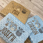 Personalised Blue or Camel Baby Blanket Embroidered with Name and Safari Animals, Baby Shower Gift, Newborn Baby Gift, Christening Gift Baby