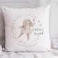 Personalised New Baby Girl's Cushion