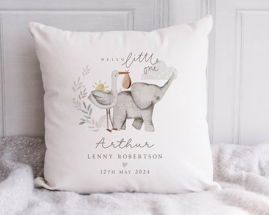 Personalised New Baby Cushion