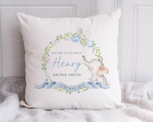 Personalised Baby Boy's Cushion