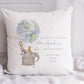 Personalised Baby Boy Safari Cushion