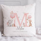 Personalised New Baby Girl's Cushion