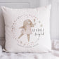 Personalised New Baby Girl's Cushion