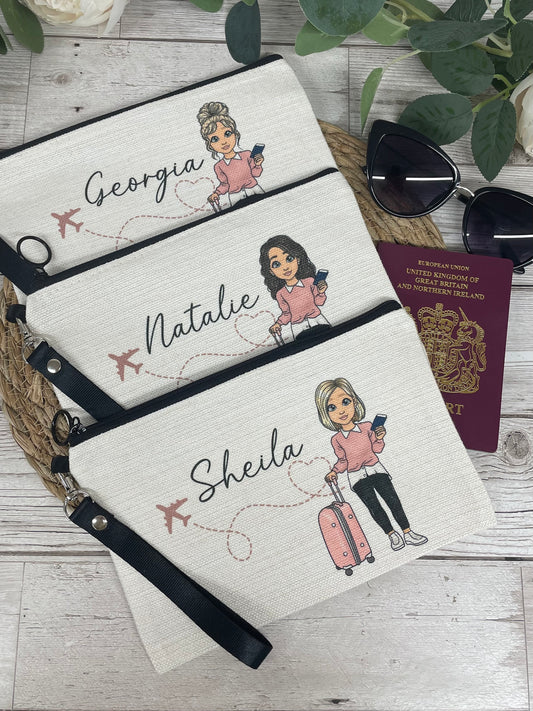 Personalised Custom Character Passport Holder, Travel Documents Pouch