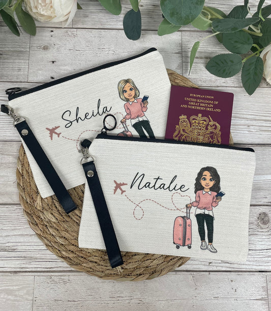 Personalised Custom Character Passport Holder, Travel Documents Pouch