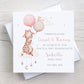 Personalised New Baby Girl Card, Welcome to the World Baby Girl, Personalised Card for New Parents and New Grandparents, Hello Little One