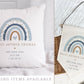 Personalised New Baby Boy Card, Welcome to the World Baby Boy, New Baby Card, Congratulations It's a Boy Card, Blue Rainbow Design