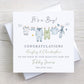 Personalised New Baby Boy, Baby Girl Card, Welcome to the World Baby, Personalised Card for New Parents and New Grandparents, Colour Choices