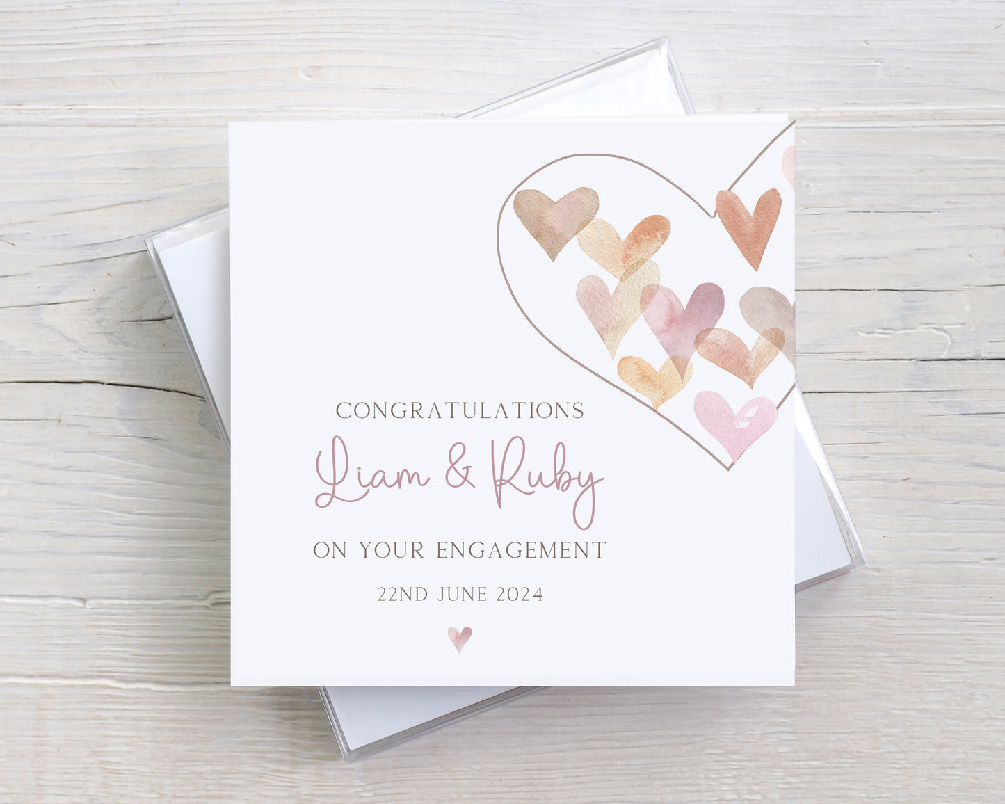 Personalised Heart Engagement Card