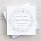 Personalised Black Floral Wreath Engagement Card