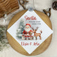 Santa Please Stop Here Personalised Aluminiuim Window Sign with Suction Cups, Santa Stop Here Kids Christmas Sign, Xmas Eve Box, 2 Sizes