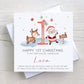 Personalised Baby's First Christmas Card, 1st Christmas Card for Son, Daughter, Grandson, Granddaughter, Niece, Nephew, Godson, Goddaughter