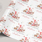 Baby's First Christmas Wrapping Paper, Personalised Boy's & Girl's 1st Christmas Wrapping Paper, 1st Christmas Gift Wrap, Santa and Reindeer