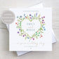 Personalised Wedding Card, Congratulations on your Wedding Day Card, Card for Special Couple, Bride and Groom, Wildflower Heart