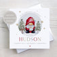 Boy's Christmas Card, Personalised Red Gonk Christmas Card for Son, Grandson, Brother, Nephew, Godson, Special Little Boy