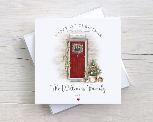 Personalised First Christmas In Your New Home Card, New Home Christmas Card, Couple 1st Christmas in New Home, Family Xmas New Home Card