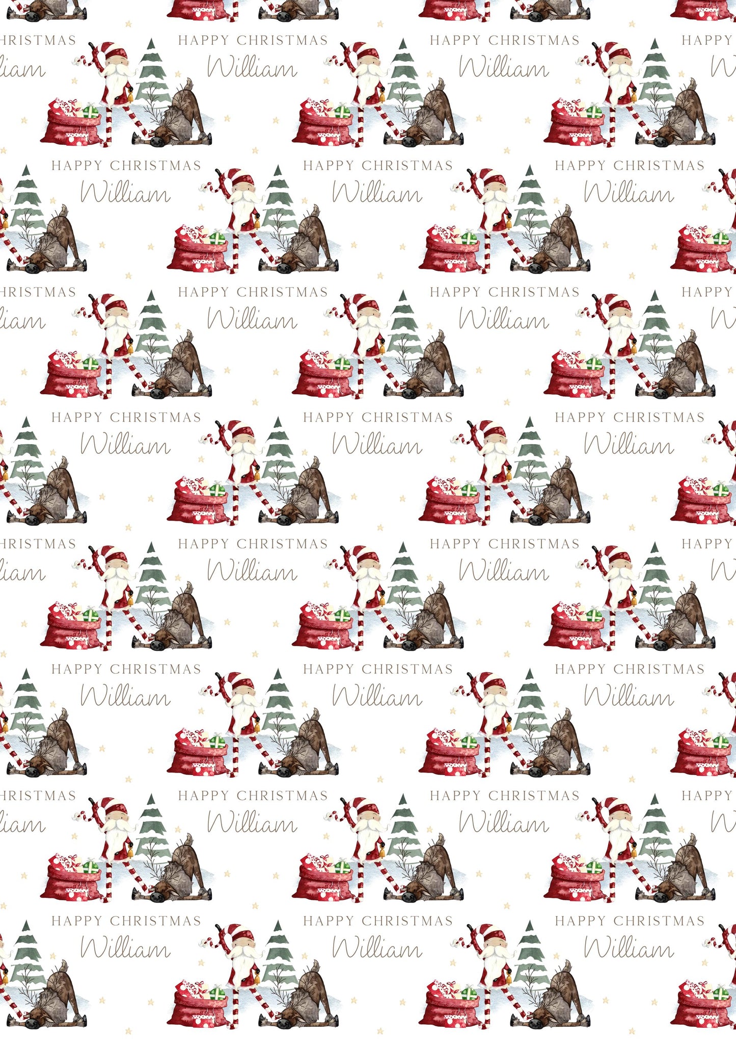 Christmas Silly Santa Gift Wrapping Paper, Personalised Kids Christmas Wrapping Paper, Christmas Gift Wrap for Girls and Boys