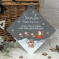 Santa Please Stop Here Personalised Aluminiuim Window Sign with Suction Cups, Santa Stop Here Kids Christmas Sign, Xmas Eve Box, 2 Sizes