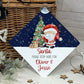 Santa Please Stop Here Personalised Aluminiuim Window Sign with Suction Cups, Santa Stop Here Kids Christmas Sign, Xmas Eve Box, 2 Sizes