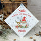 Santa Please Stop Here Personalised Aluminiuim Window Sign with Suction Cups, Santa Stop Here Kids Christmas Sign, Xmas Eve Box, 2 Sizes