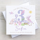Girl's Dinosaurs Birthday Gift Wrapping Paper, Personalised 2nd, 3rd, 4th Any Age Birthday Gift Wrap Card for Daughter, Granddaughter, Girls