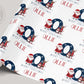 Christmas Gift Wrapping Paper, Personalised Kids Christmas Wrapping Paper, Santa and Reindeer Alphabet Christmas Gift Wrap for Her for Him