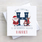 Christmas Gift Wrapping Paper, Personalised Kids Christmas Wrapping Paper, Santa and Reindeer Alphabet Christmas Gift Wrap for Her for Him