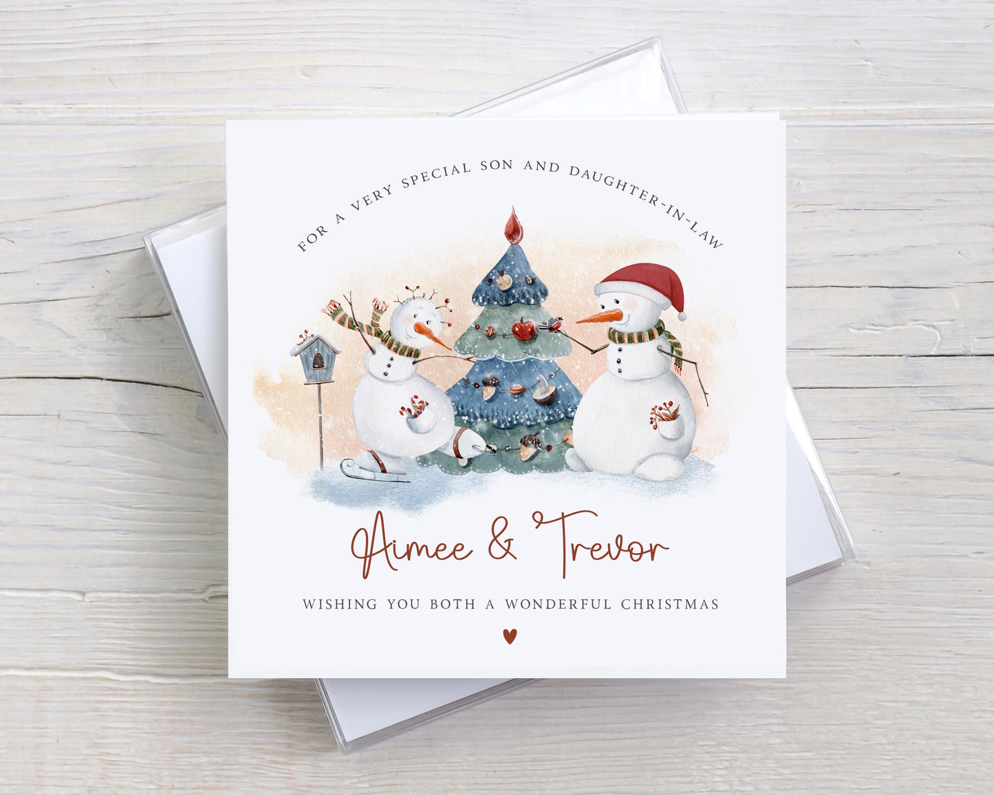 Personalised Christmas Card for a Special Couple, Son & Daughter-in-Law, Daughter Son-in-Law, Special Friends, Both of You, Couple Xmas Card