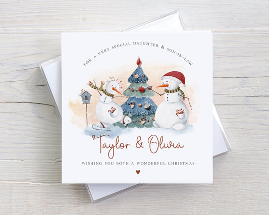 Personalised Christmas Card for a Special Couple, Son & Daughter-in-Law, Daughter Son-in-Law, Special Friends, Both of You, Couple Xmas Card