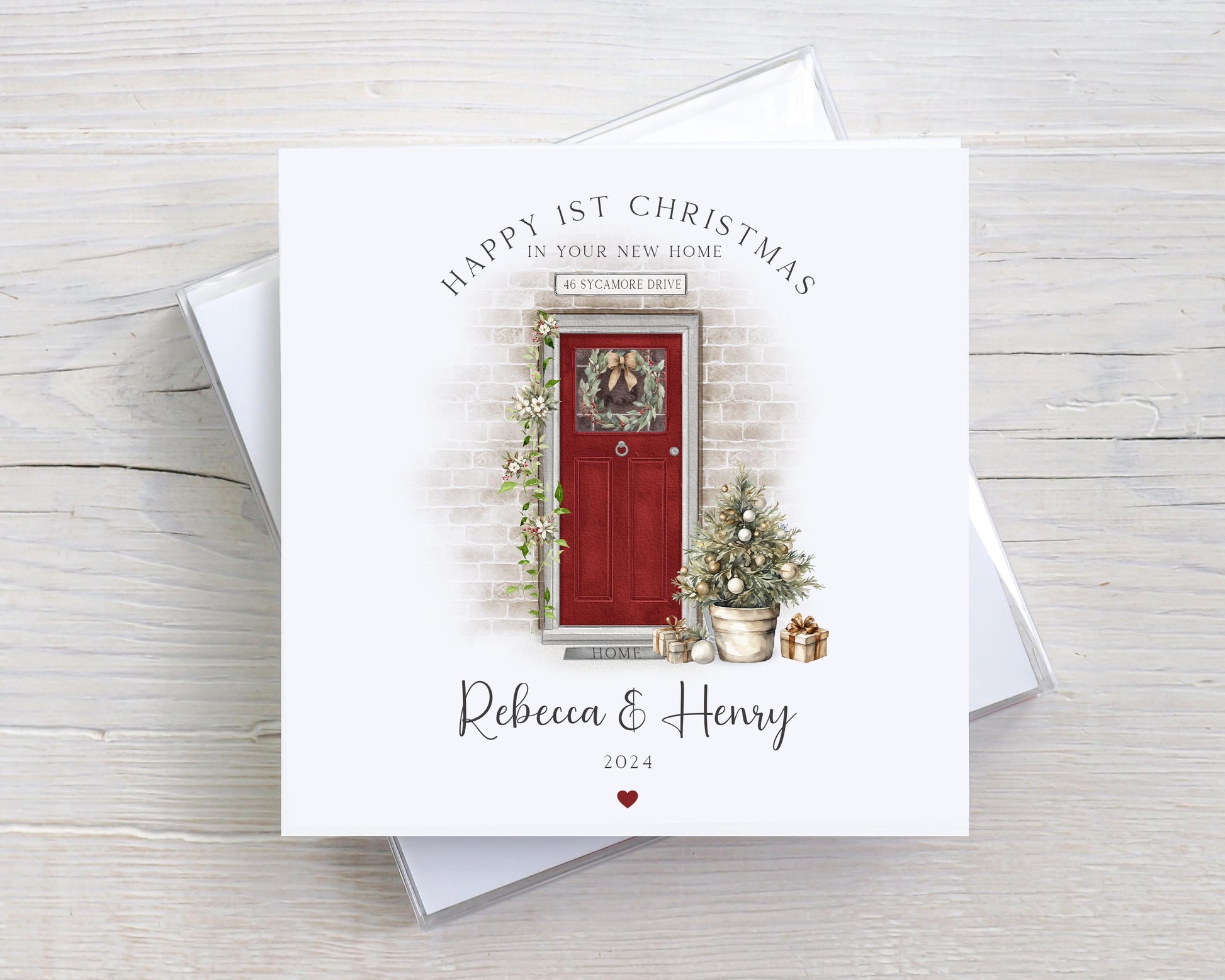 Personalised First Christmas In Your New Home Card, New Home Christmas Card, Couple 1st Christmas in New Home, Family Xmas New Home Card