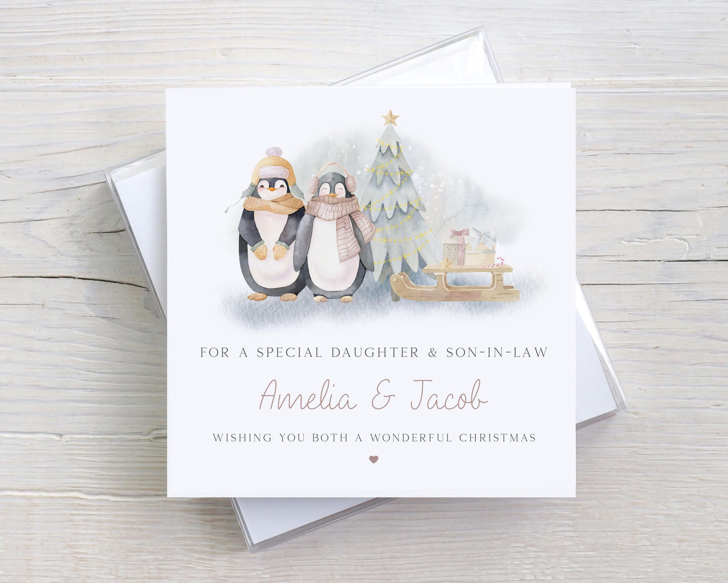 Personalised Christmas Card for a Special Couple, Son & Daughter-in-Law, Daughter Son-in-Law, Special Friends, Couple Xmas Card, Both of You