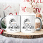 Personalised Christmas Gonk Mug , Grey Girl and Boy Gonk Mug, Christmas Movie Mug, Hot Chocolate Mug, Grey Christmas Gonk Mug for Him & Her