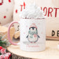 Personalised Pink Penguin Christmas Mug, Christmas Movie Mug, Hot Chocolate Mug, Xmas Eve Box Filler, Secret Santa for Her, Xmas Gift Her