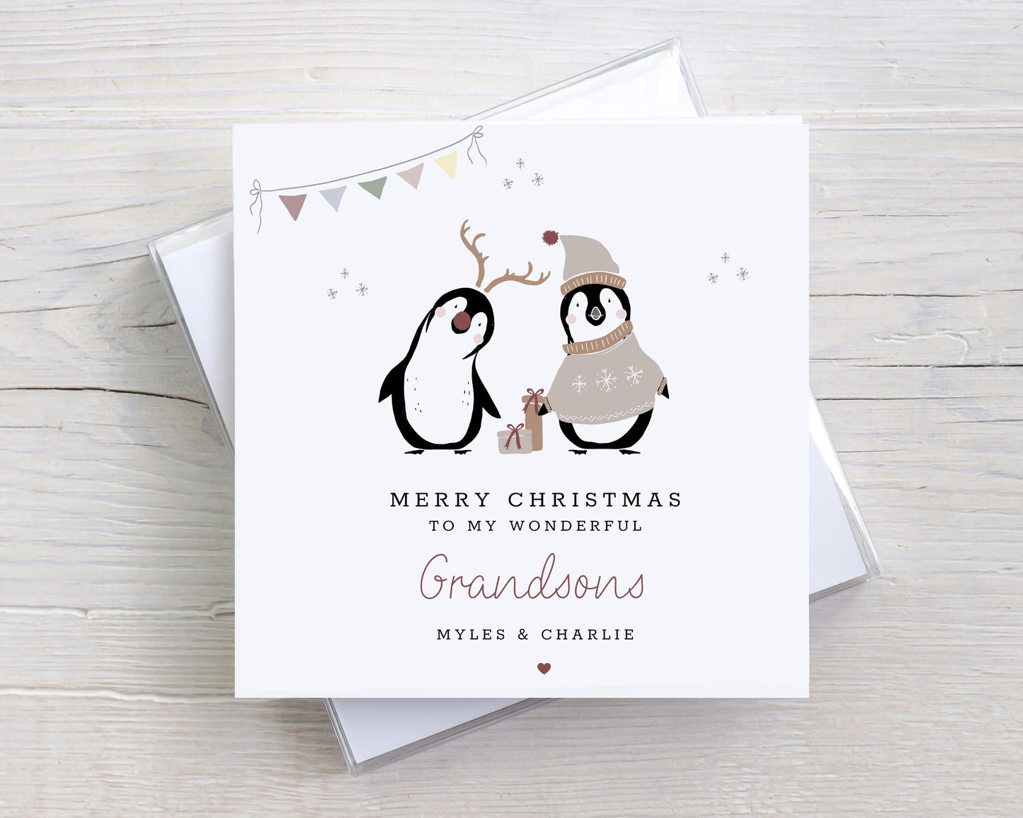 Personalised Grandchildren Christmas Card, Christmas Card for Granddaughters, Christmas Card for Grandsons, Grandchildren at Xmas Card