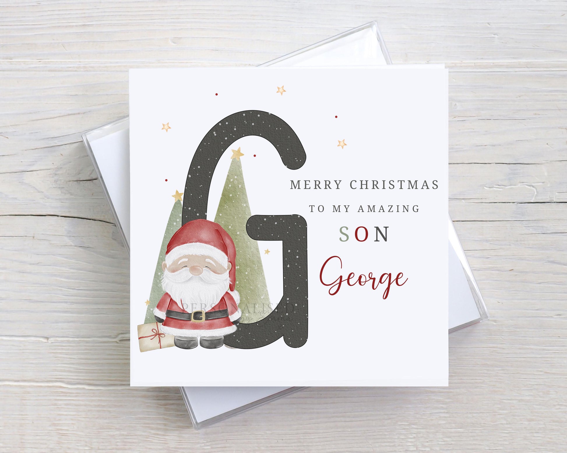 Boy's Christmas Card, Personalised Christmas Card for Son, Grandson, Brother, Nephew, Godson, Special Little Boy, Christmas Card for Boy