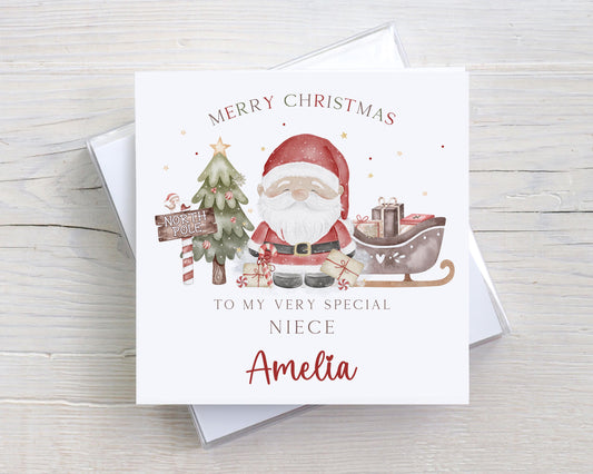 Girl's Christmas Card, Personalised Christmas Card for Daughter, Granddaughter, Sister, Niece, Goddaughter, Special Little Girl