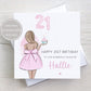 Personalised Milestone Birthday Card, Custom 16th 18th 21st 30th Birthday Card for Daughter, Granddaughter, Sister, Niece, Friend