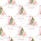 Girl's First Christmas Pink Gift Wrapping Paper, Personalised Girl's 1st Xmas Wrapping Paper, 1st Christmas Gift Wrap, Pink First Christmas