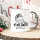 Personalised Christmas Gonk Mug , Grey Girl and Boy Gonk Mug, Christmas Movie Mug, Hot Chocolate Mug, Grey Christmas Gonk Mug for Him & Her