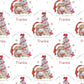 Baby's First Christmas Wrapping Paper, Personalised Boy's & Girl's 1st Christmas Gift Wrap, Cute Santa Teddy Xmas Wrapping Paper for Her Him