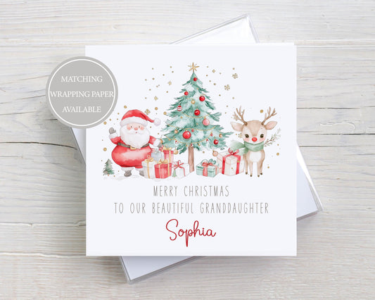 Personalised Girl's Christmas Card, Christmas Card for Daughter, Granddaughter, Sister, Niece, Goddaughter, Special Little Girl