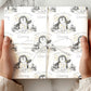 Christmas Gift Wrapping Paper, Personalised Kids Christmas Wrapping Paper, Penguin Christmas Gift Wrap for Her for Him