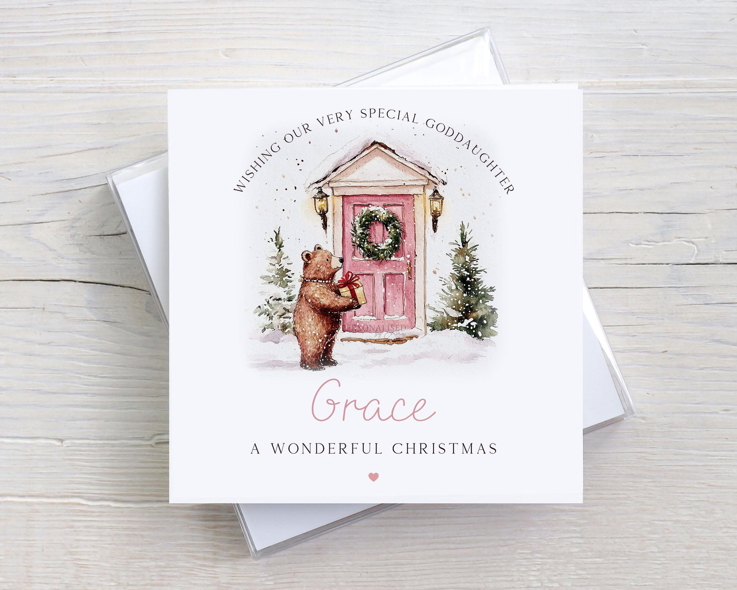 Christmas Card for Her, Personalised Christmas Card for Mum, Grandma, Daughter, Granddaughter, Sister, Niece, Goddaughter, Aunt, Friend