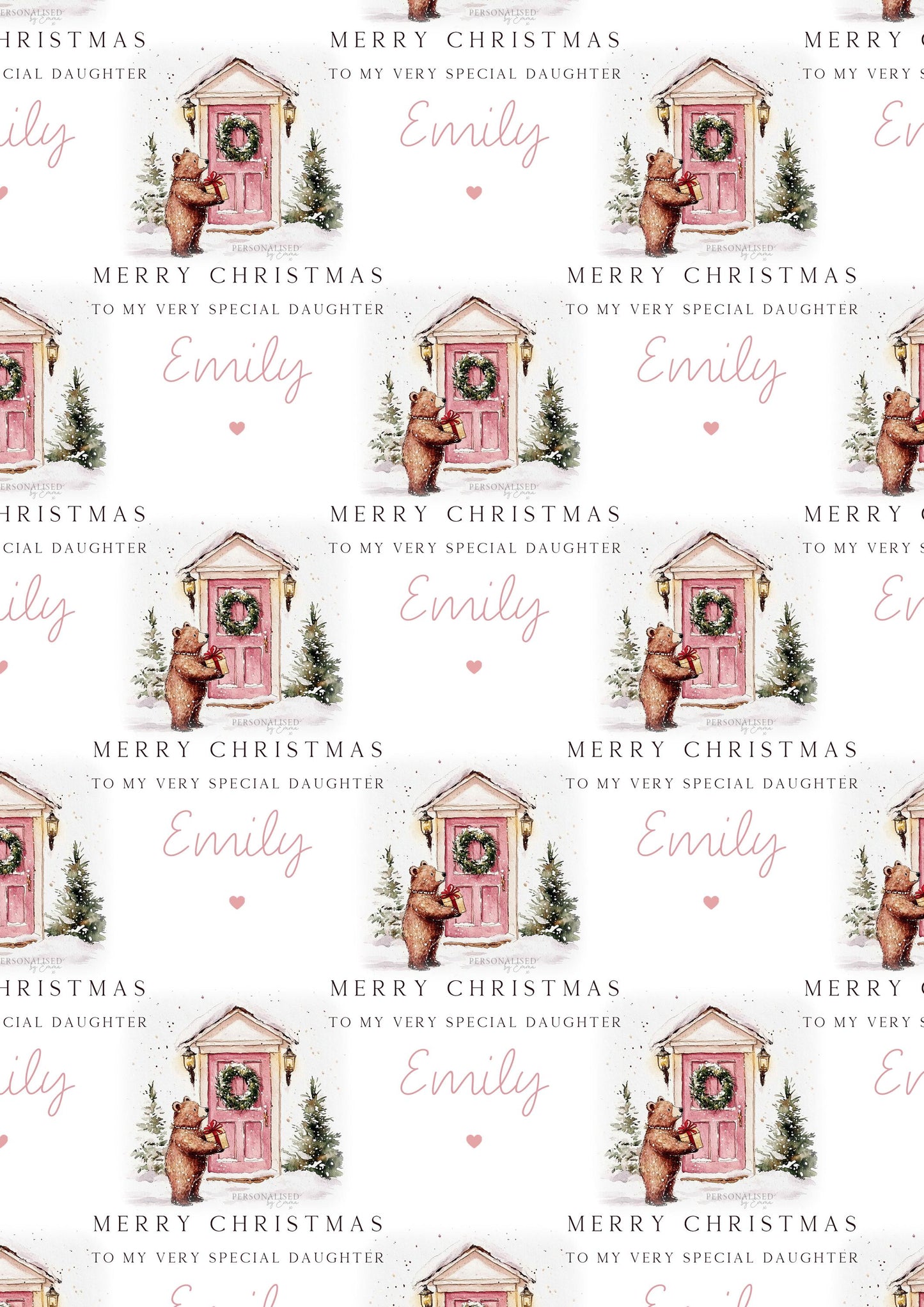 Christmas Gift Wrapping Paper for Her, Personalised Christmas Wrapping Paper for Mum, Daughter, Granddaughter, Sister, Niece, Goddaughter