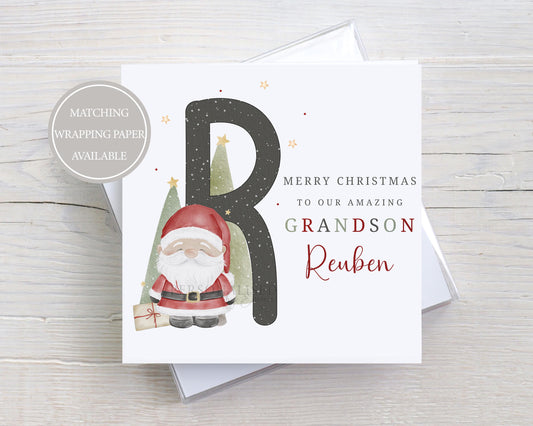 Boy's Christmas Card, Personalised Christmas Card for Son, Grandson, Brother, Nephew, Godson, Special Little Boy, Christmas Card for Boy