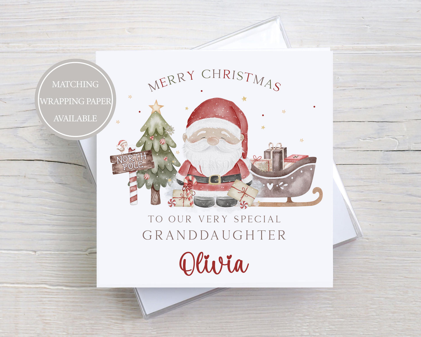 Girl's Christmas Card, Personalised Christmas Card for Daughter, Granddaughter, Sister, Niece, Goddaughter, Special Little Girl