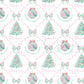 Christmas Gift Wrapping Paper for Her, Personalised Christmas Wrapping Paper for Mum, Daughter, Granddaughter, Pink and Green Trees Baubles