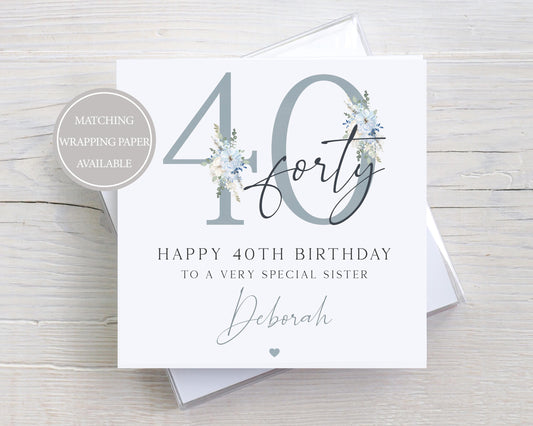 Personalised Milestone Birthday Card, 30th 40th 50th 60th 70th 80th Any Age Birthday Card for Mum, Daughter, Granddaughter, Sister, Friend