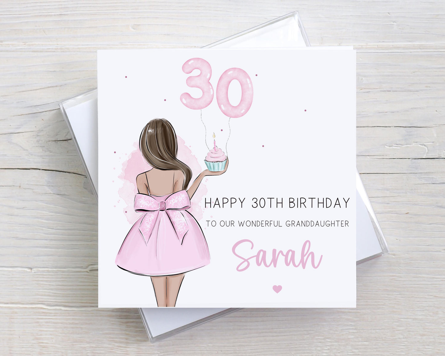 Personalised Milestone Birthday Card, Custom 16th 18th 21st 30th Birthday Card for Daughter, Granddaughter, Sister, Niece, Friend